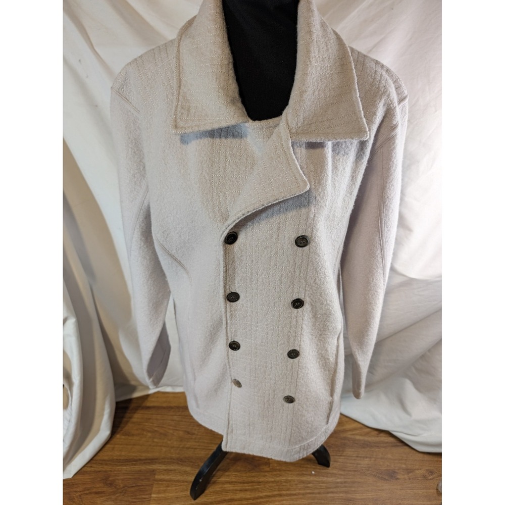 Steinunn 100% Wool Iceland Size Large Jacket Light Gray Minimalist Chic